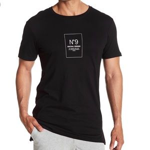 Cotton on & Co Longline Tee in Black for men.